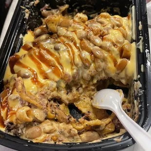 a close up of a tray of food