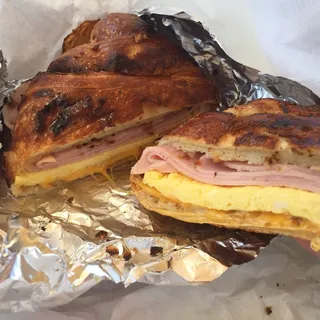 Ham, Egg and Cheese Breakfast Sandwich