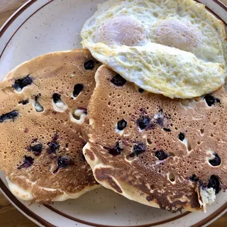 Blueberry Pancakes with 2 Eggs