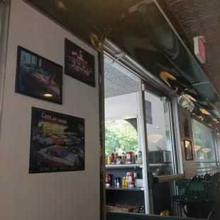 the interior of the diner