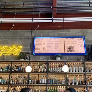 Bar menu.