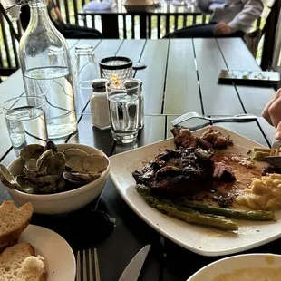 a plate of food on a table