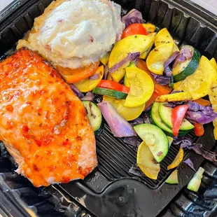 Asian Glazed Salmon.