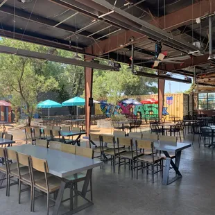 The patio is awesome, when it's not 100 degrees!