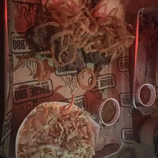 Brisket sliders and cole slaw