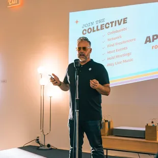 Our owner, Matt Barnes, is saying something (that he thinks is) important.