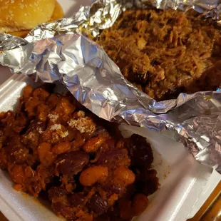 This is their pulled pork and beans. Just Yummy!