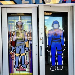 The entrance greets you with familiar franchise characters.