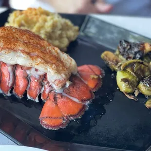 Lobster tail with veggies