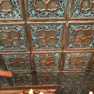 Love the copper ceiling