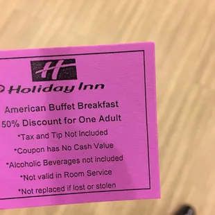 Voucher for IHG guests