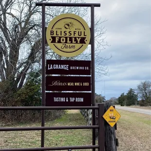 Sign at entrance