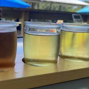 Mead flight and one beer