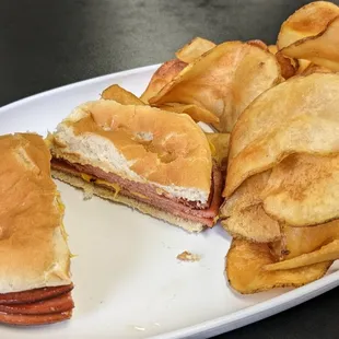 Fried Bologna Sandwich