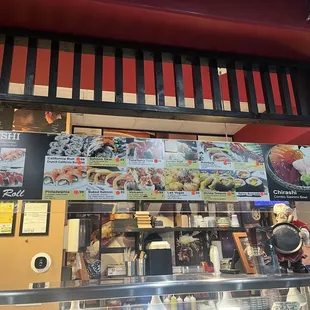 Sushi menu