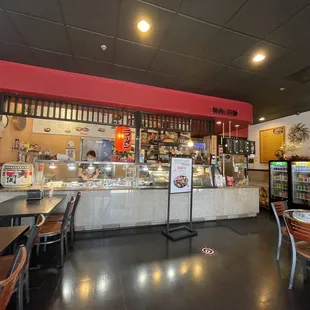 Inside of the restaurant as soon as you walk in