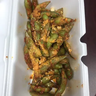 Spicy Garlic Edamame