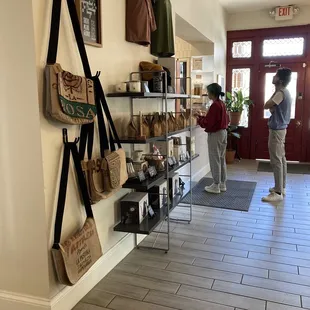 a woman standing in the doorway