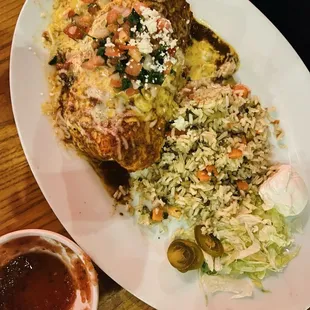 Smothered beef burrito