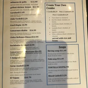 Menu as of 6/23/22