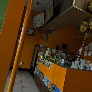 the interior of a restaurant