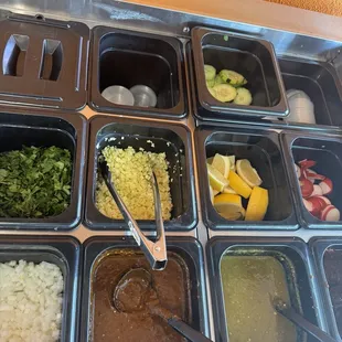 Fresh salsa bar!