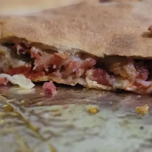 The stuffed Meat Lovers pizza.  It's as delicious as it is thick