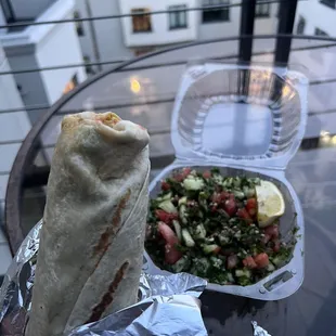 Tabouleh and Chicken Gyro