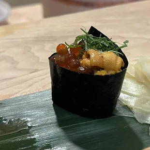 Ikura &amp; Uni (salmon roe &amp; sea urchin)