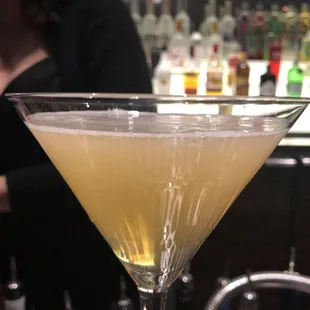 Green tea martini. Jameson and peach sour