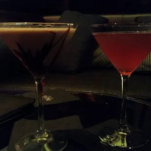 Chocolate martini &amp; French martini! Cheers!