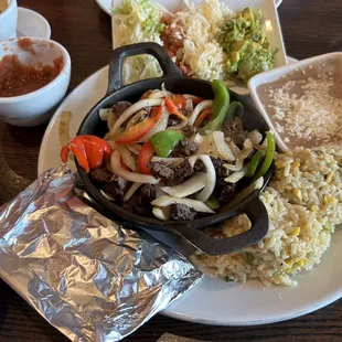 Steak Fajitas &amp; Sweet Rice