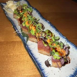 Crispy Rice and Spicy Tuna, Chili Aioli, Sweet Soy*