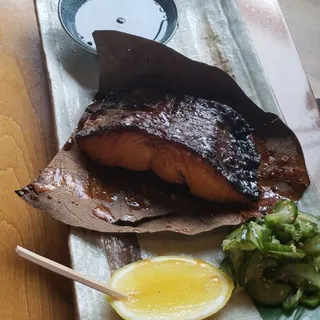 Salmon Teriyaki, Pickled Cucumber*