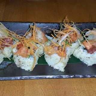 Crispy Prawn And Chirashi Roll