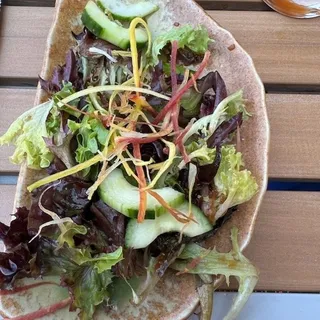 Mixed Green Salad, Avocado, Ginger Wasabi Dressing