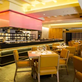 interior, sushi and sashimi