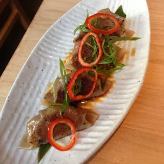 Wagyu Beef and Kimchi Dumplings