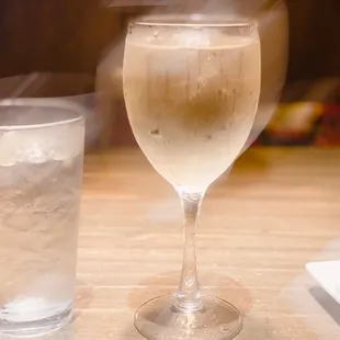 Day drinking. White wine spritzer (fail)