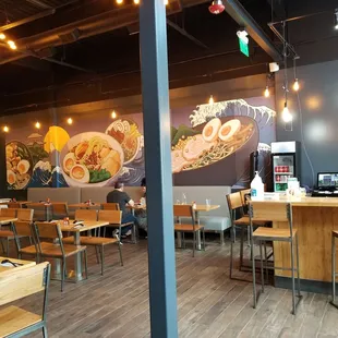 Inside the restaurant is this terrific mural...
