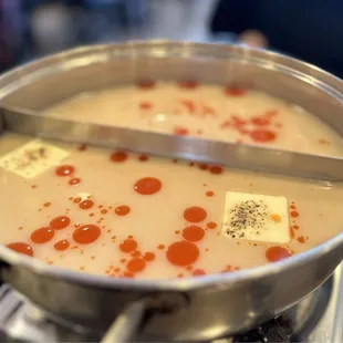 Our FAVE - Rokaru Broth extra Butter ($1) w/Chili Oil