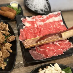 Beef Belly, Beef Ribeye, Beef Tongue, Tsukune