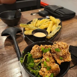 Chicken Karaage/Zucchini Fried
