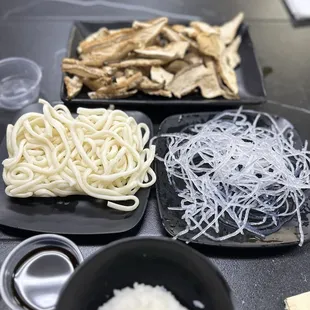 Shiitake Mushrooms, Udon, Long Rice