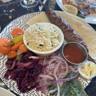 Lamb Shish Kebab Plate
