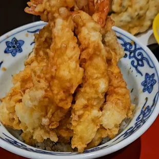 Shrimp Tempura-Don. Thick breading, but still delicious