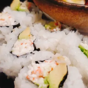 a plate of sushi