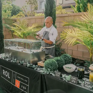 Our chefs dazzle on-site, crafting hand rolls with fresh, quality ingredients. More catering &amp; events information available on our website!
