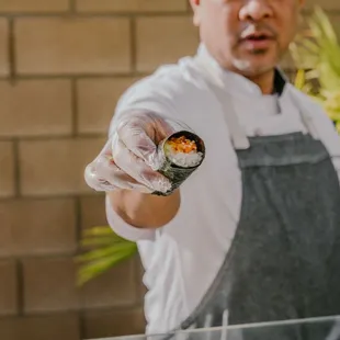 Our chefs dazzle on-site, crafting hand rolls with fresh, quality ingredients. More catering &amp; events information available on our website!