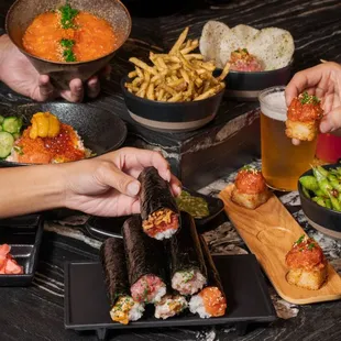 food, sushi and sashimi